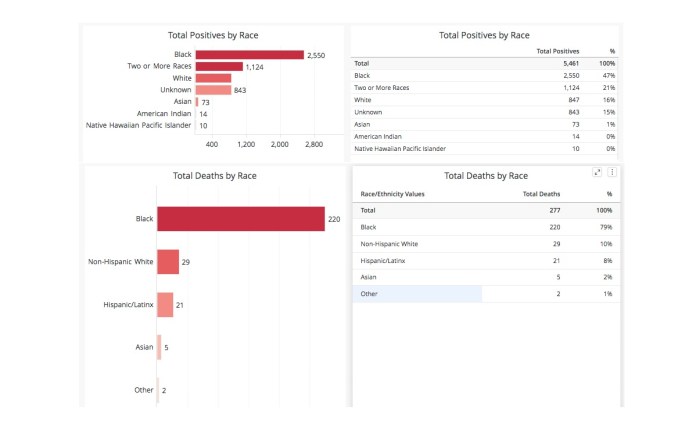 DC Covid By Race Positives and Deaths
